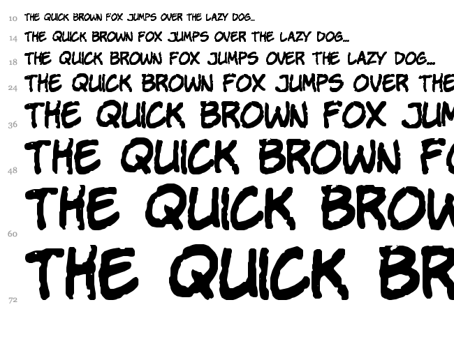 VTC Stressed Hand font waterfall